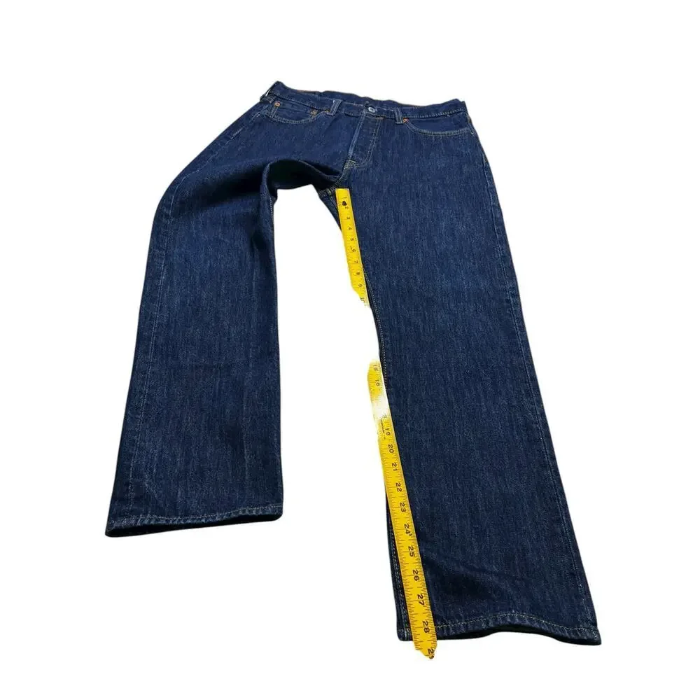Levis 501 Jeans Mens 34x30 Actual (33x29)Blue Straight Leg Regular Fit Dark Wash